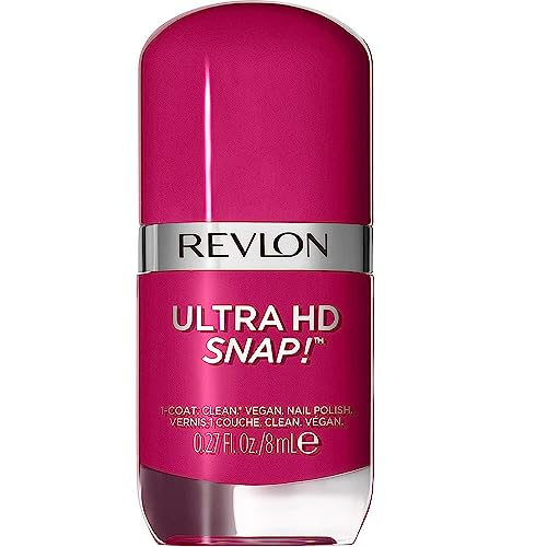 Revlon Ultra HD Snap! Esmalte de uñas de secado rápido. Alta cobertura en una sola pasada. Fórmula Vegana (Tono #029 Berry Blissed) - 8ml